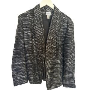 Chico’s Black Tweed Blazer Size 3